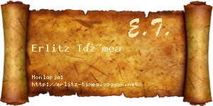 Erlitz Tímea névjegykártya
