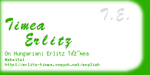 timea erlitz business card